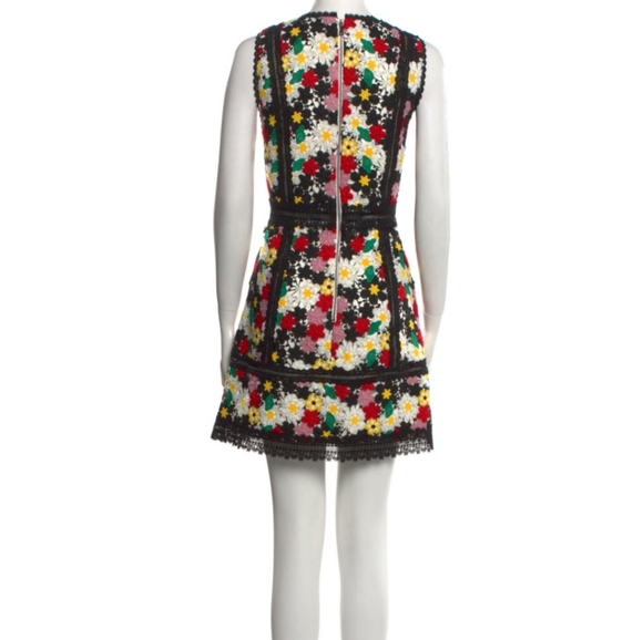 Alice + Olivia  Zula Floral-embroidered  Party Cocktail Mini  Dress SIZE  0 - Picture 5 of 7